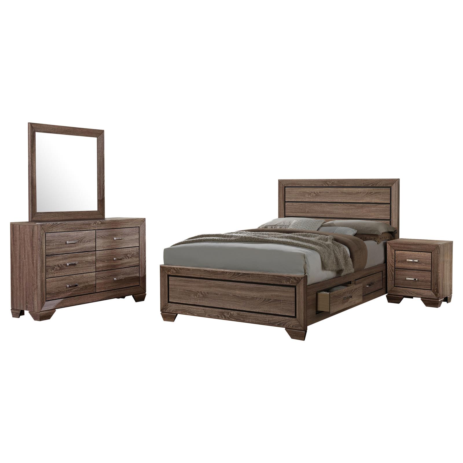 Kauffman Bedroom Set Washed Taupe - Image 2