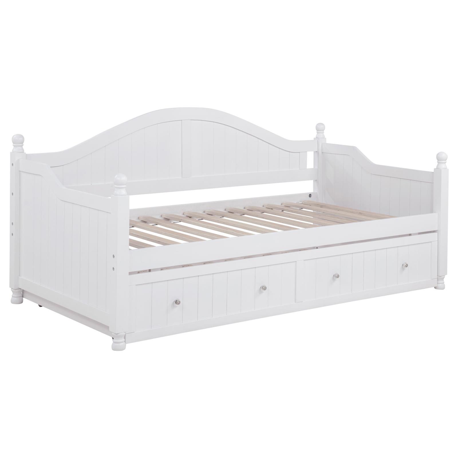 Julie Ann Wood Twin Daybed with Trundle White