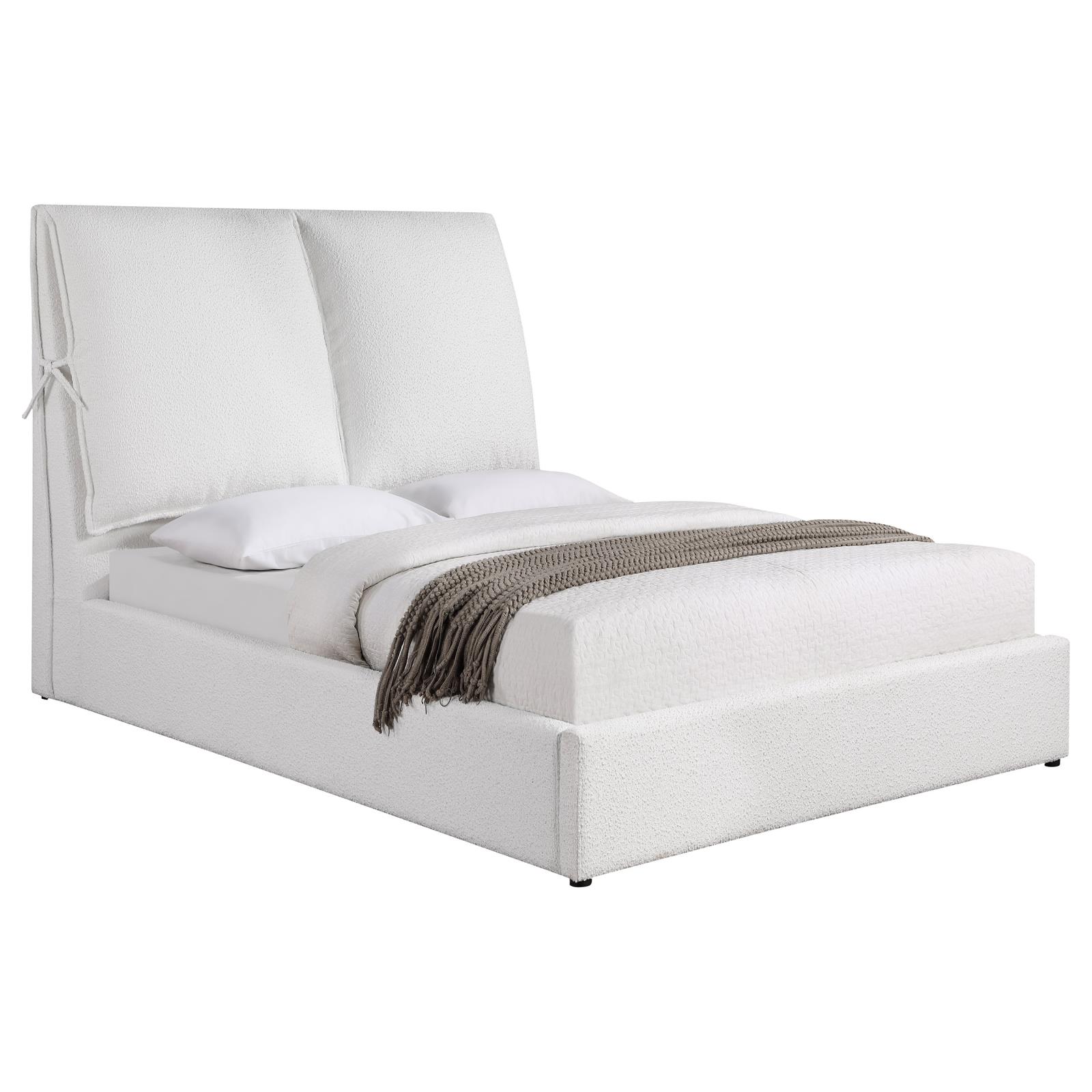 Gwendoline Upholstered Queen Panel Bed White - Image 3