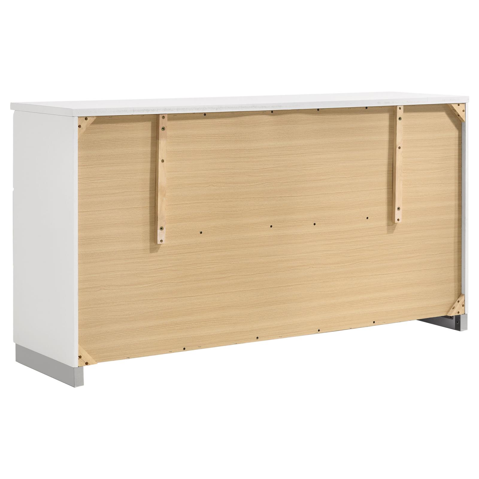 Felicity 4-piece Full Bedroom Set White High Gloss - Image 8