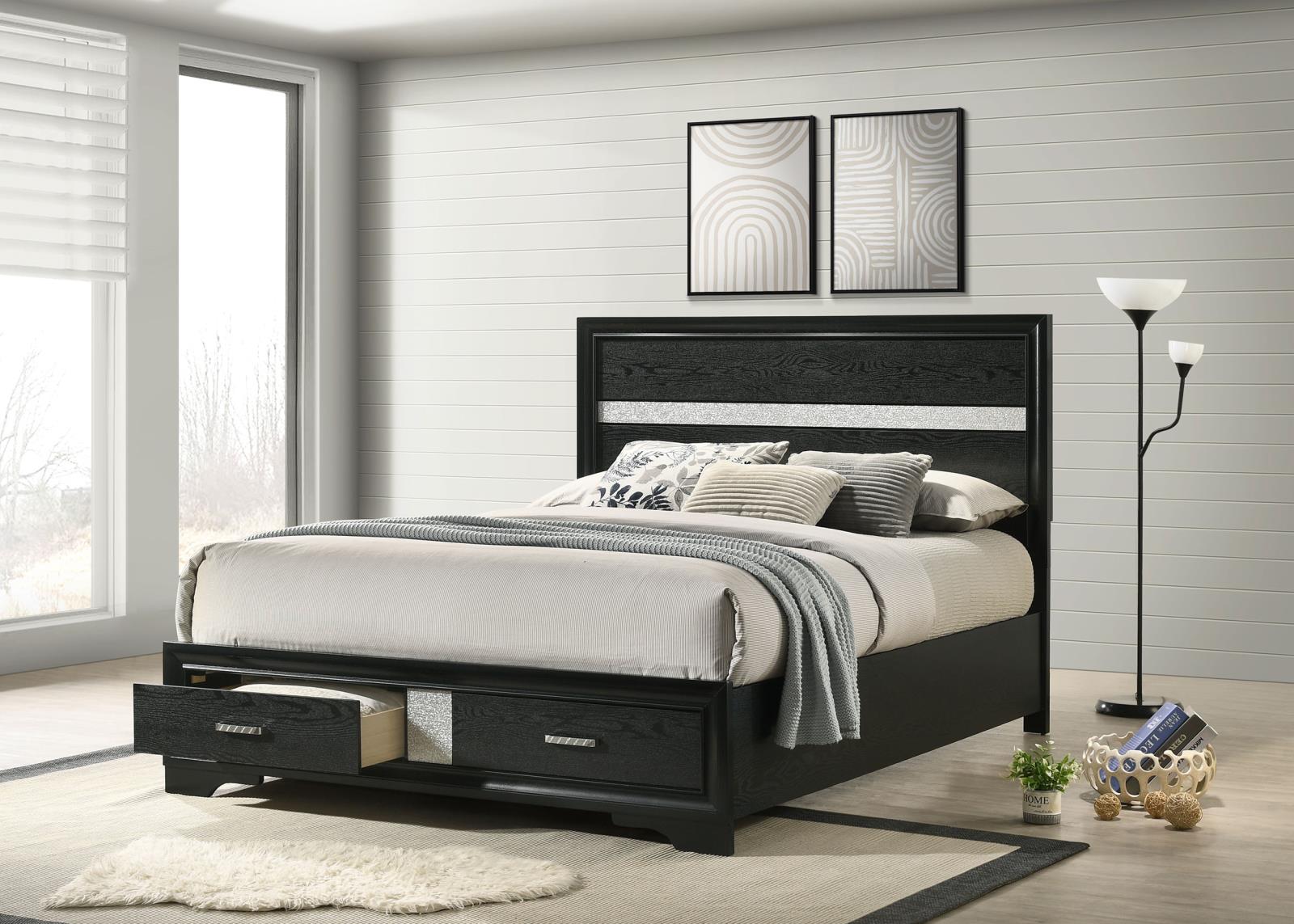 Miranda 51-inch Wood Queen Storage Panel Bed - Image 11