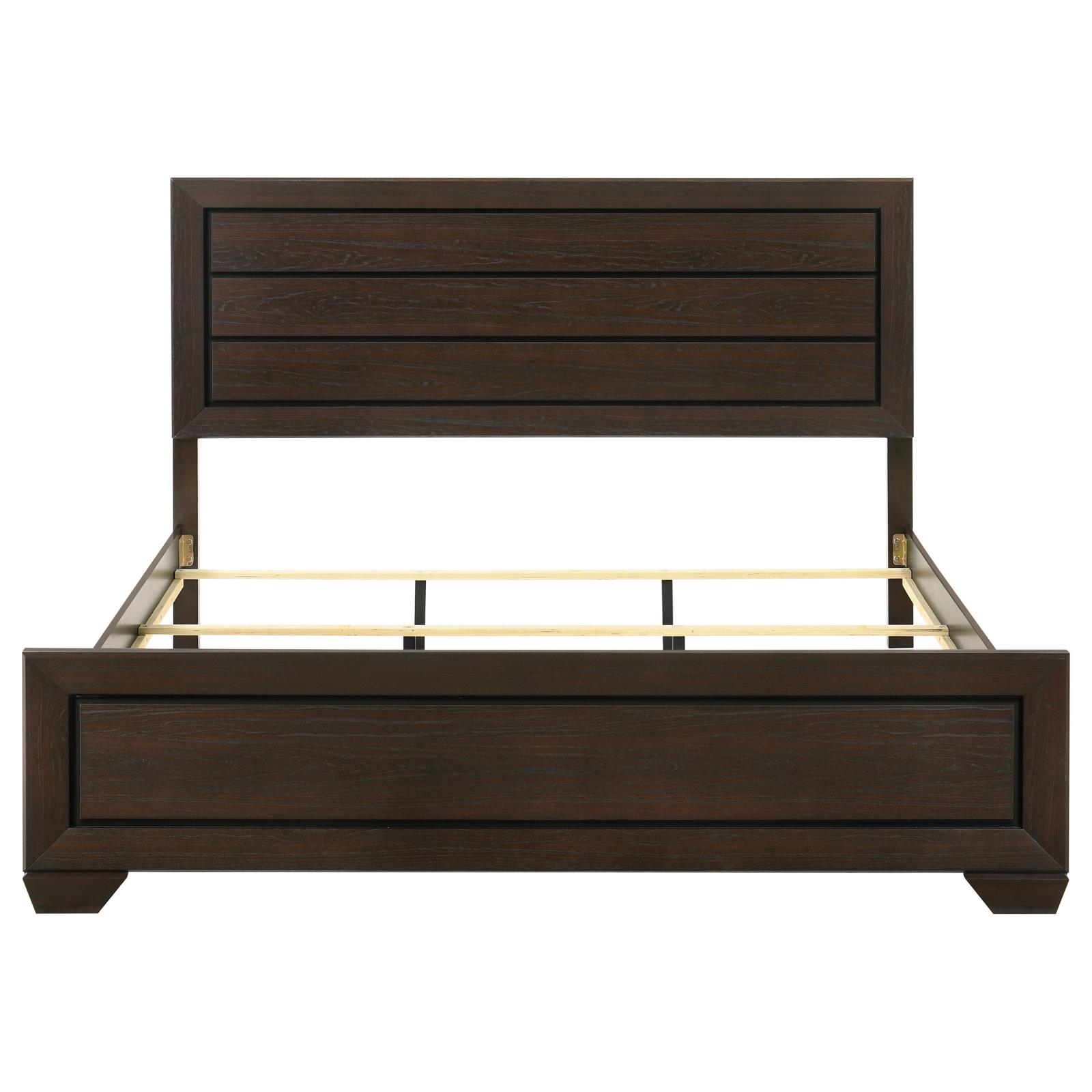 Kauffman Wood Eastern King Panel Bed Dark Cocoa - Image 4