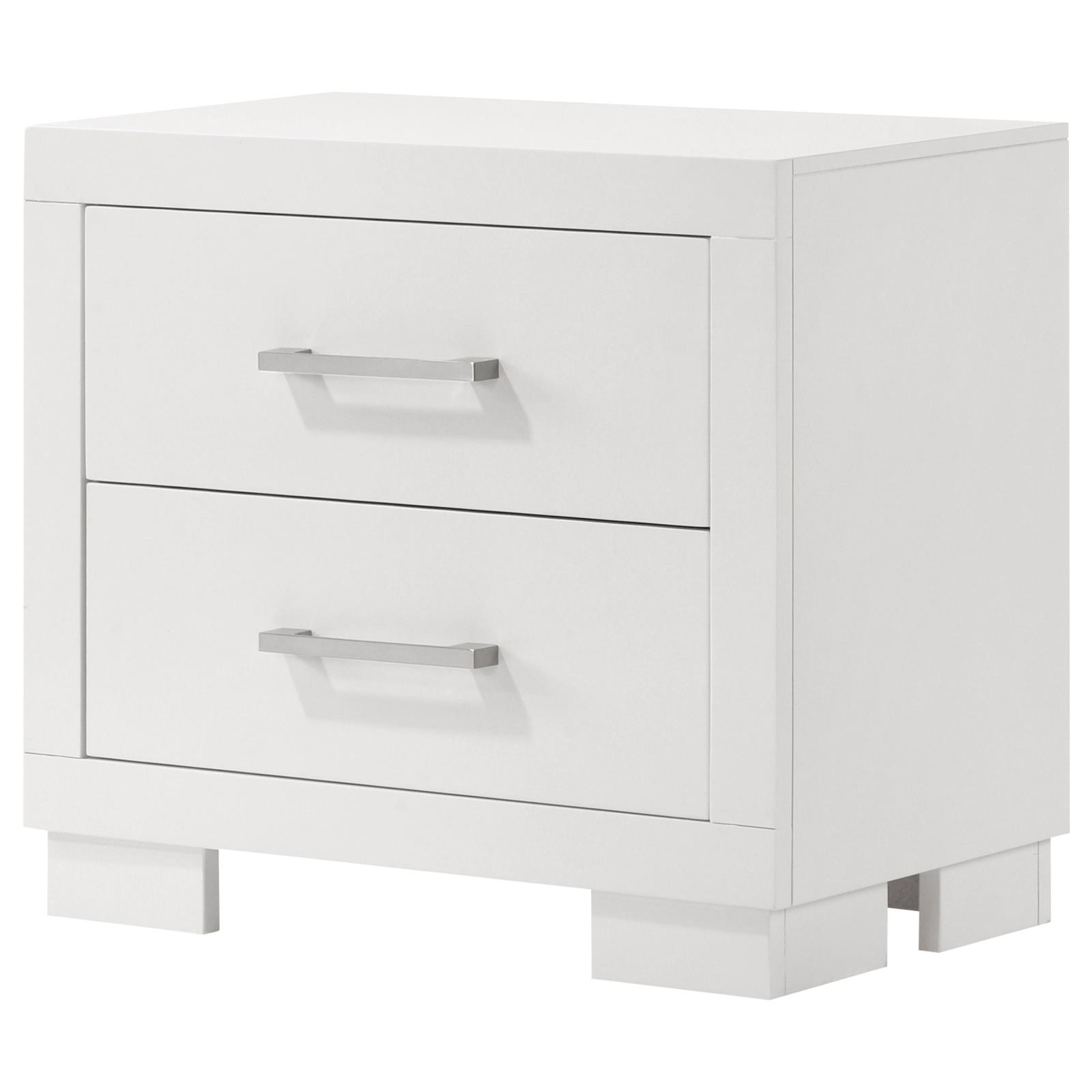 Jessica 2-drawer Nightstand Snow White - Image 4