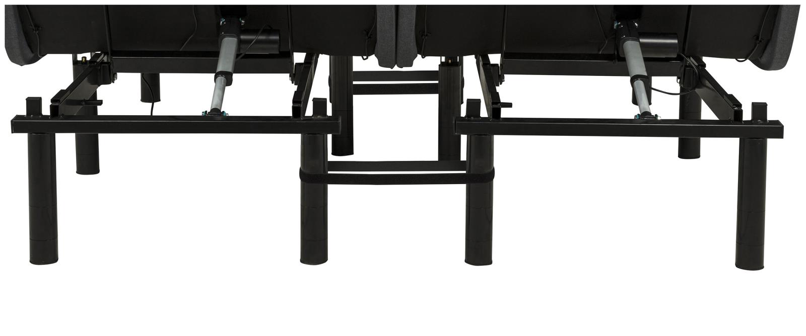 Weston Split Eastern King Massage Adjustable Bed Base in Black and Grey - Image 11