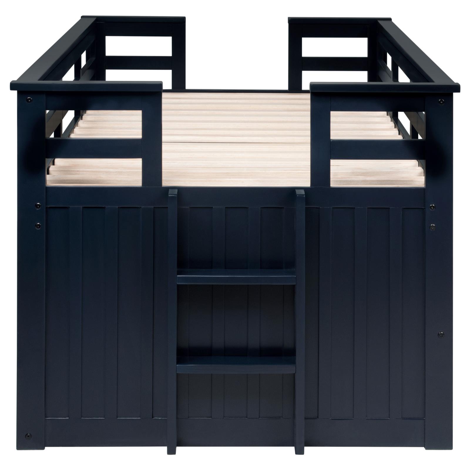 Carlsbad Wood Twin Captains Bed With Trundle Navy Blue - Image 12