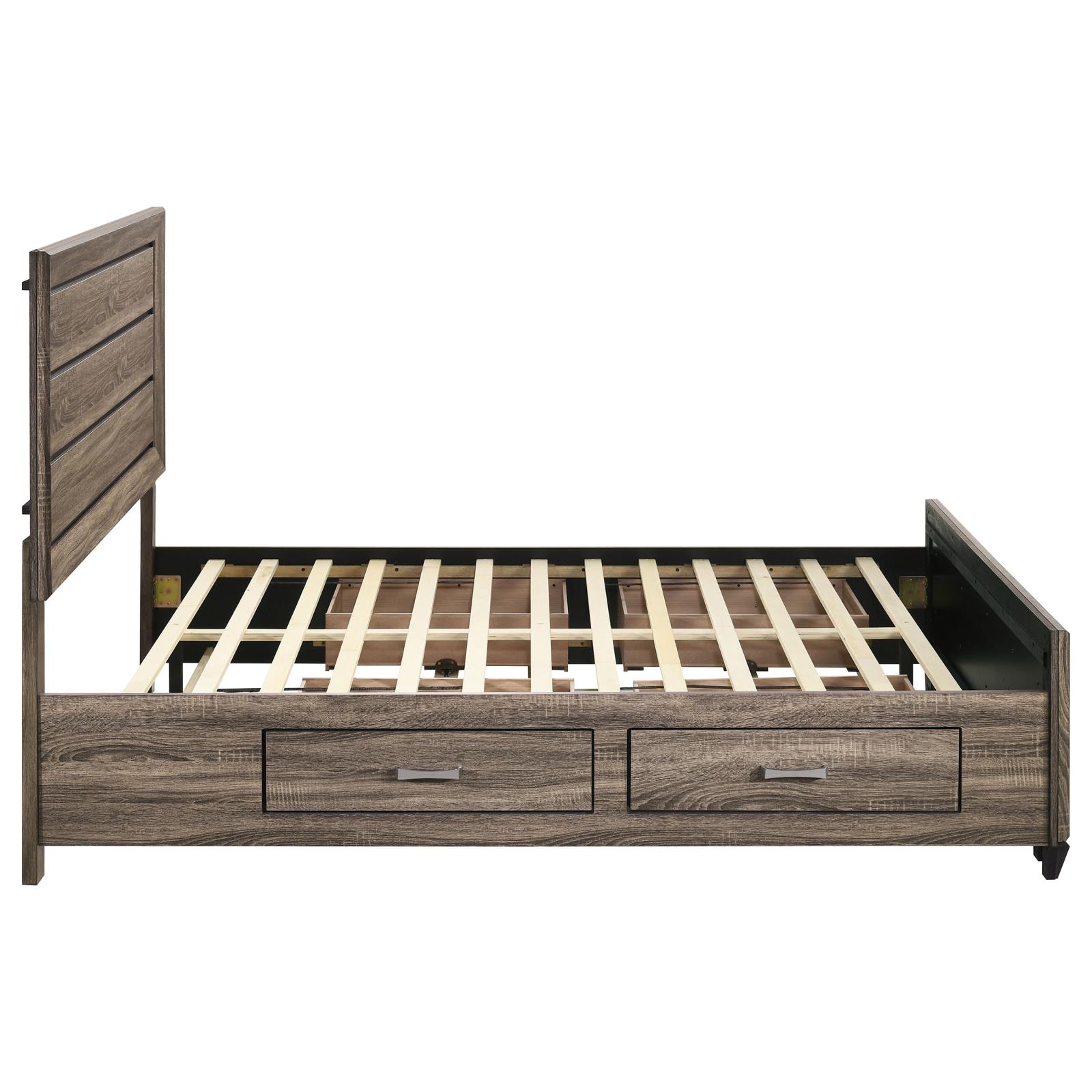 Kauffman Wood Queen Storage Panel Bed Washed Taupe - Image 10