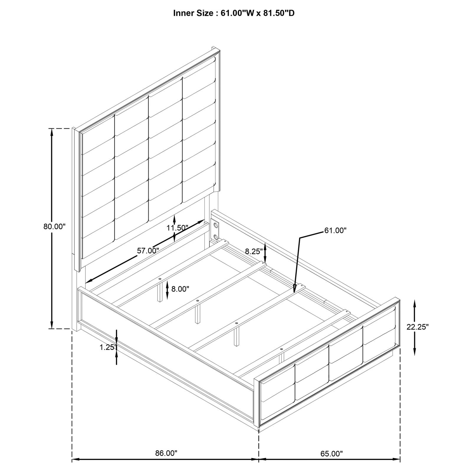 Durango 80-inch Queen Panel Bed Taupe Oak - Image 10