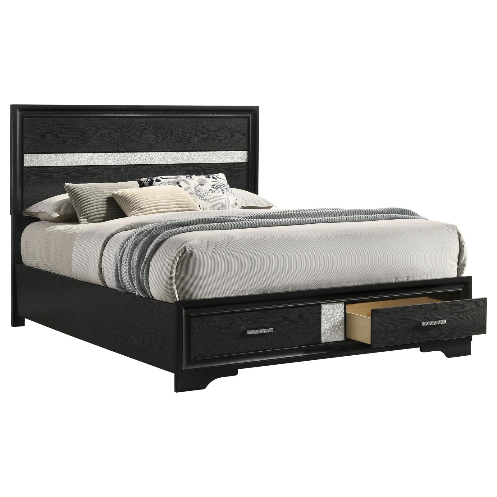 Miranda 51-inch Wood Queen Storage Panel Bed - Image 12