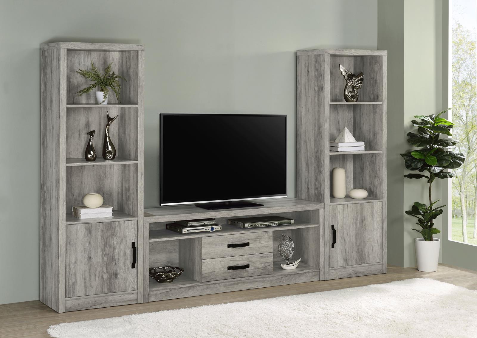 Burke 2-drawer Engineered Wood 59-inch TV Stand Grey Driftwood - Image 11