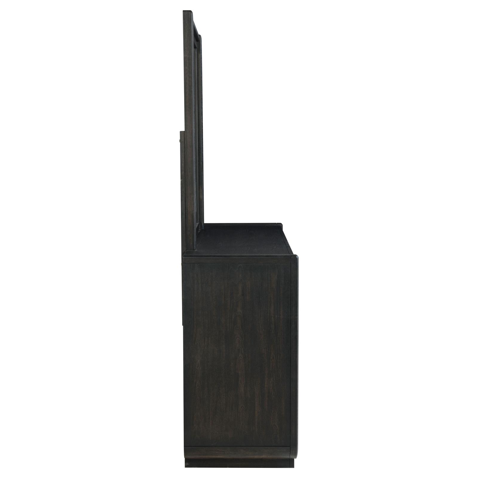 Leandro 8-drawer Bedroom Dresser with Mirror Burnished Black - Image 9