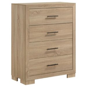 Arielle 4-Drawer Bedroom Chest with Framed Fronts Light Oak