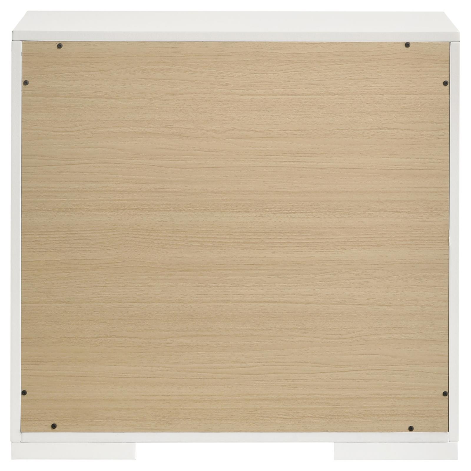 Ives 2-drawer Nightstand Bedside Table White High Gloss - Image 7