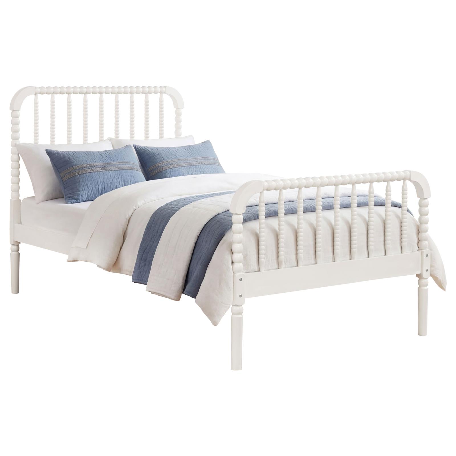 Jones Wood Twin Open Frame Bed White - Image 3