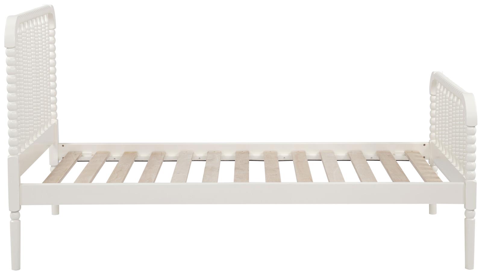 Jones Wood Twin Open Frame Bed White - Image 9