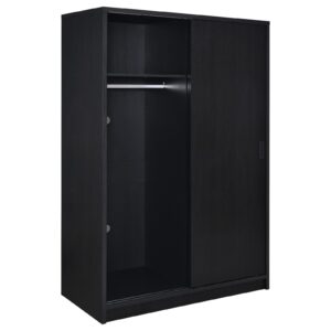 Noble 2-door Bedroom Wardrobe Storage Cabinet Armoire Black