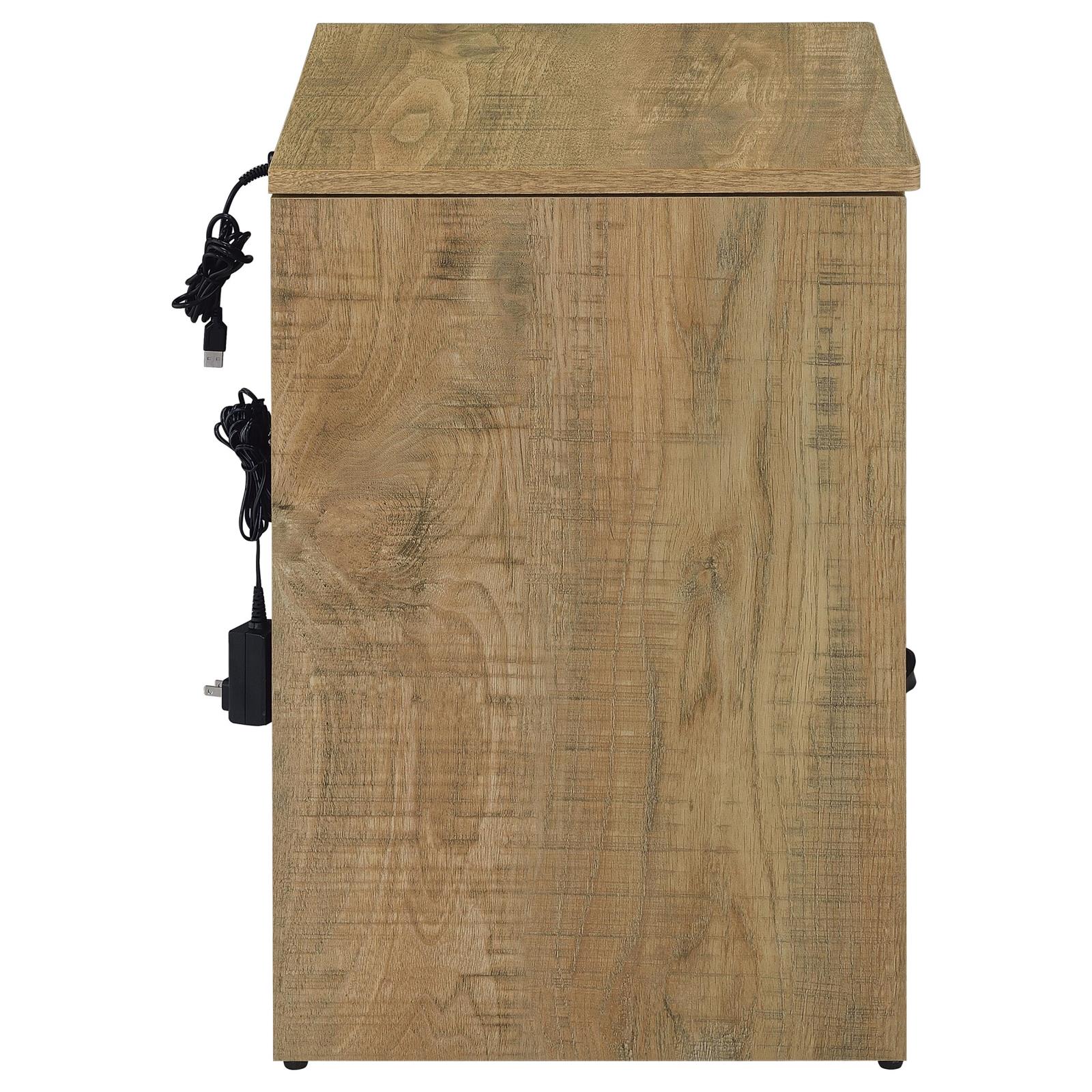Fabre 1-drawer Extendable Top Nightstand Bedside Table Mango - Image 8