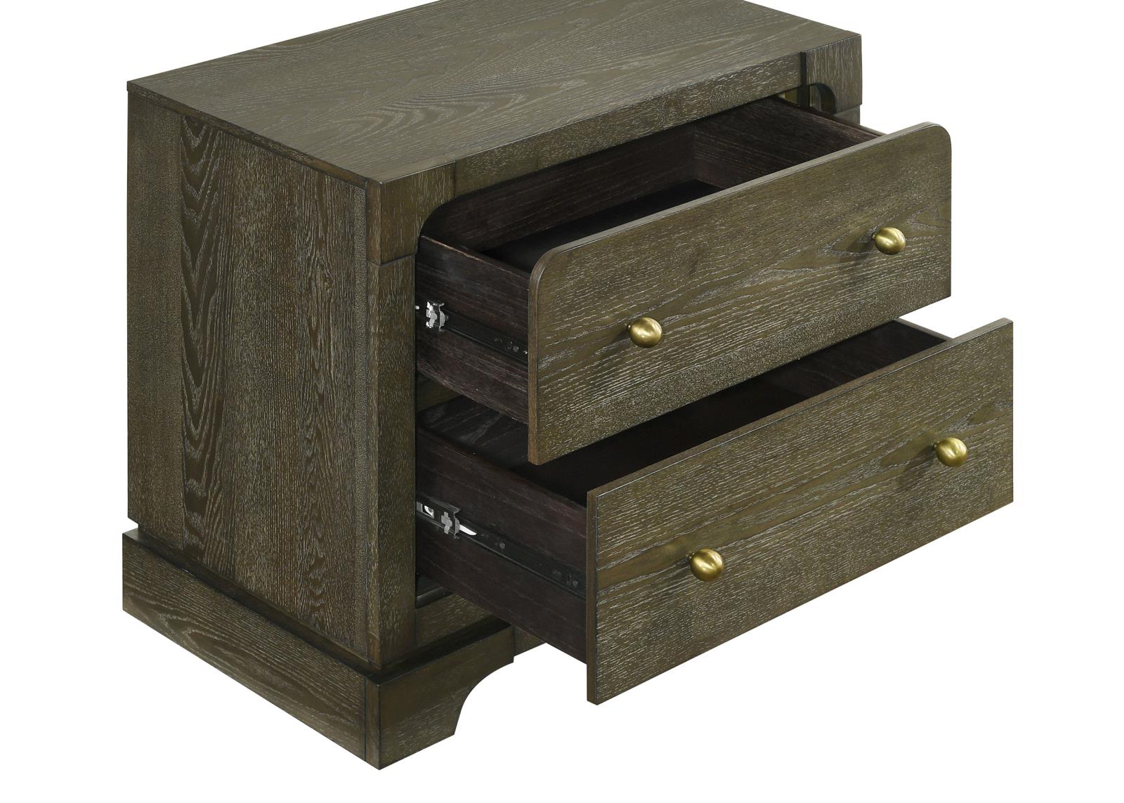 Gran Park 2-drawer Nightstand Bedside Table Dark Cocoa - Image 10