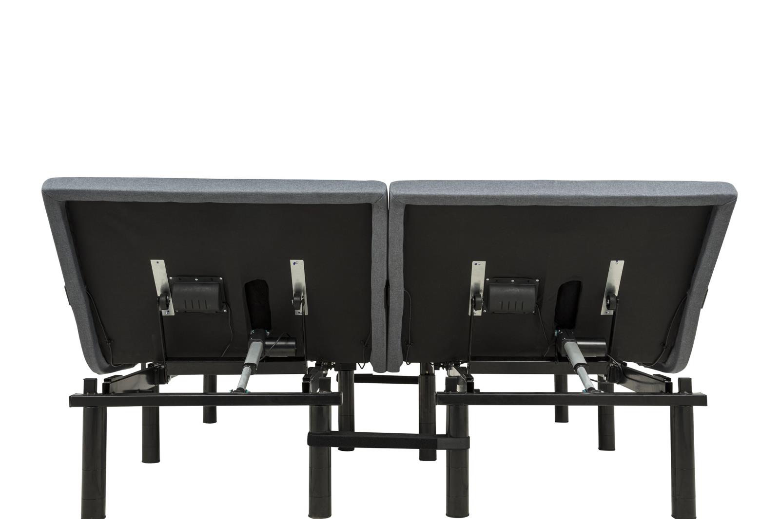 Weston Split Eastern King Massage Adjustable Bed Base in Black and Grey - Image 10
