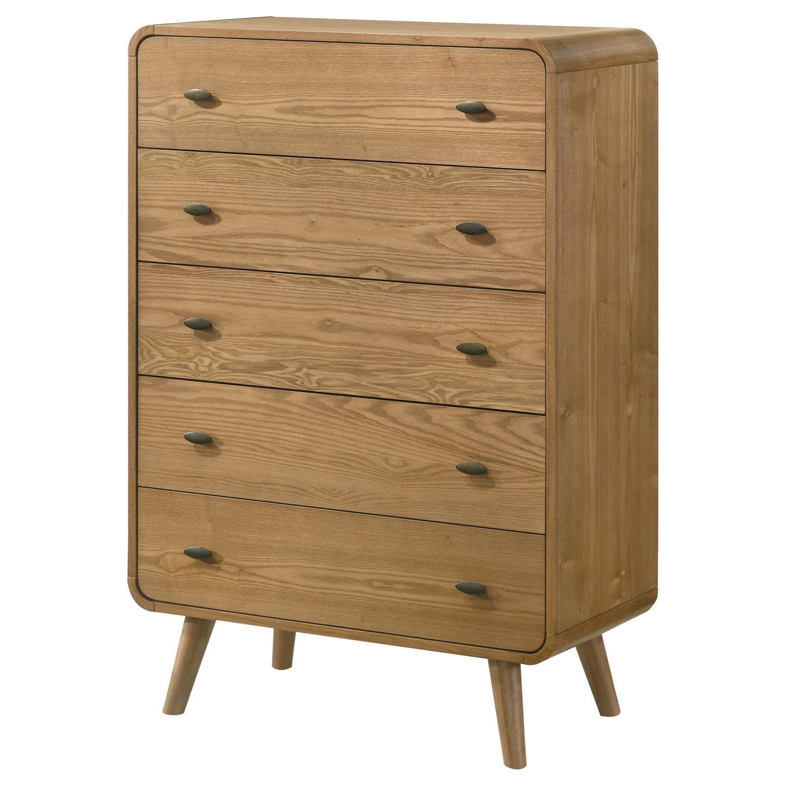 Robyn 5-drawer Bedroom Chest of Drawers Light Ash - Image 4
