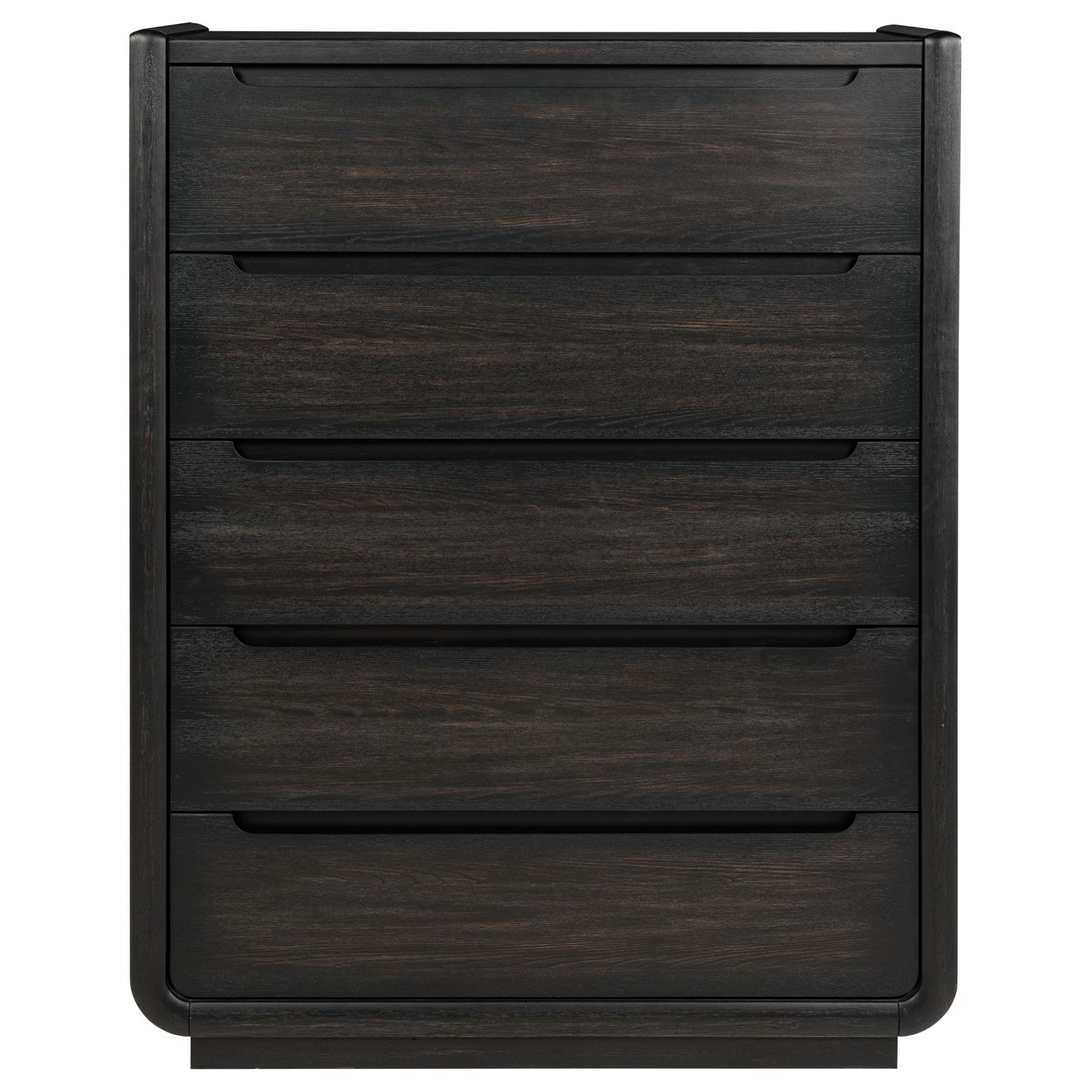 Leandro 5-drawer Bedroom Chest of Drawers Burnished Black - Image 3