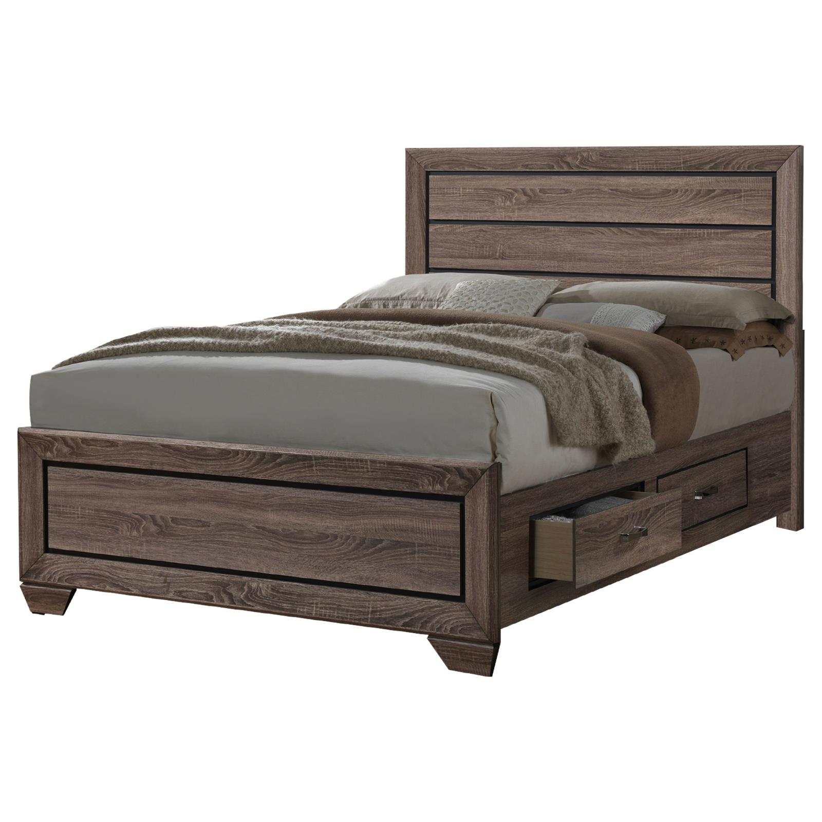 Kauffman Bedroom Set Washed Taupe - Image 3