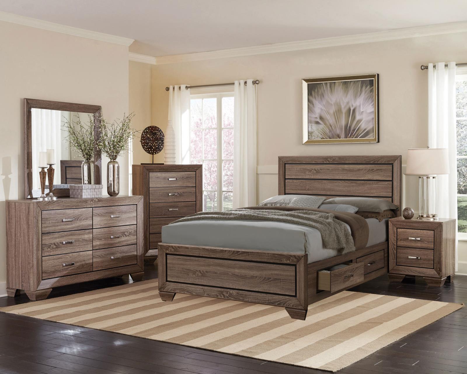 Kauffman Bedroom Set Washed Taupe - Image 17