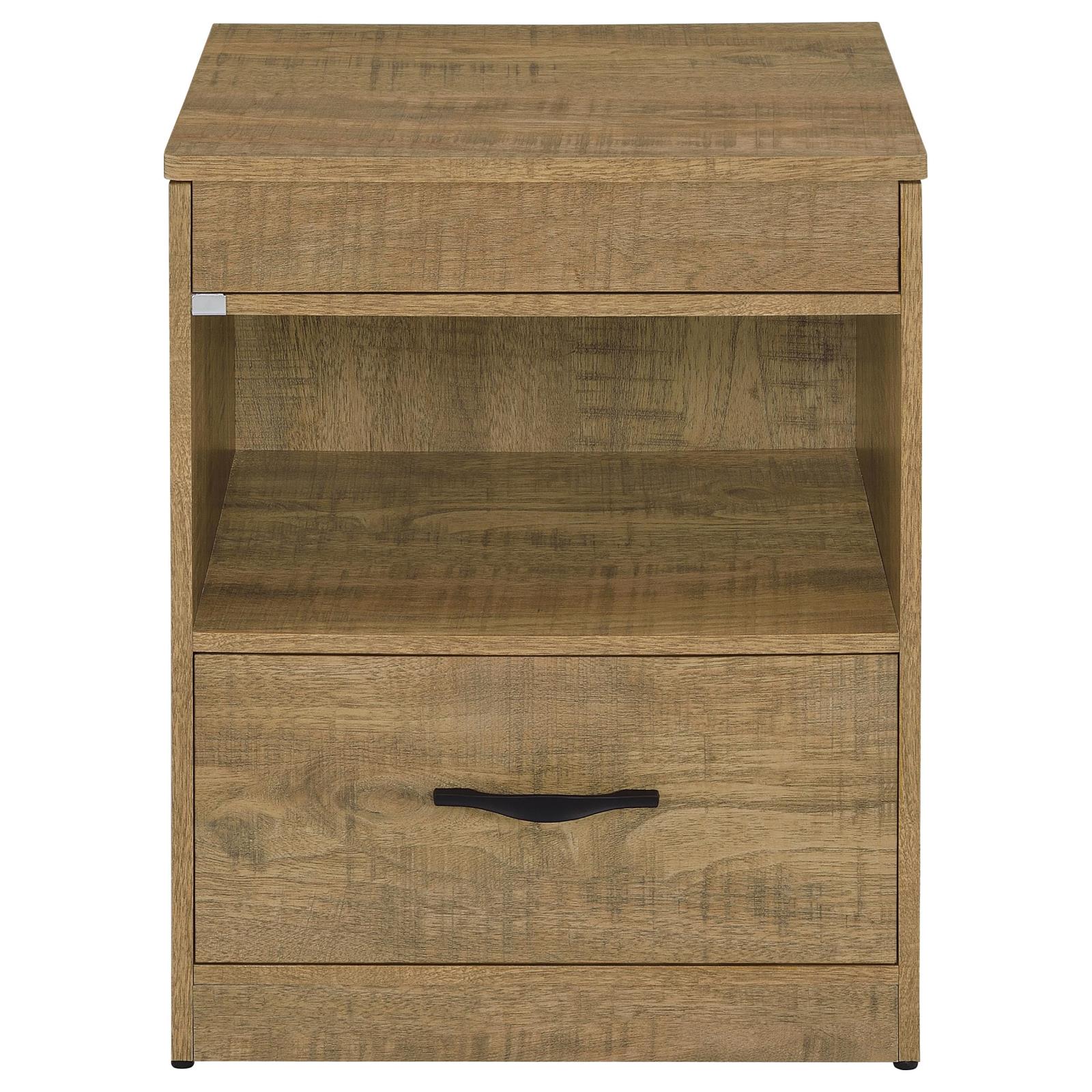 Fabre 1-drawer Extendable Top Nightstand Bedside Table Mango - Image 4