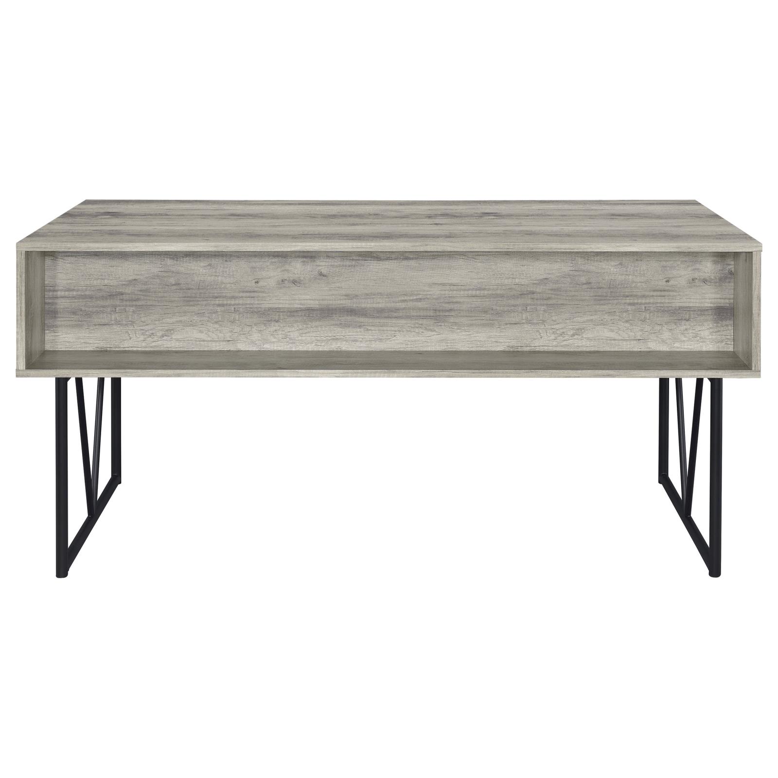Analiese 63-inch 4-drawer Writing Desk Grey Driftwood - Image 7