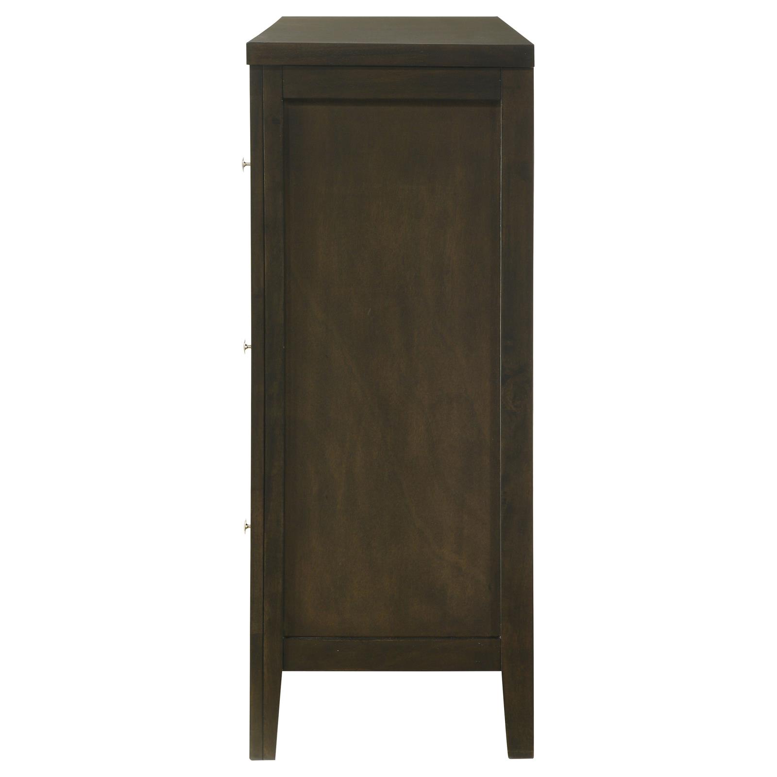 Wilkes Transitional 6-Drawer Dresser with Metal Knobs Dark Cocoa - Image 5