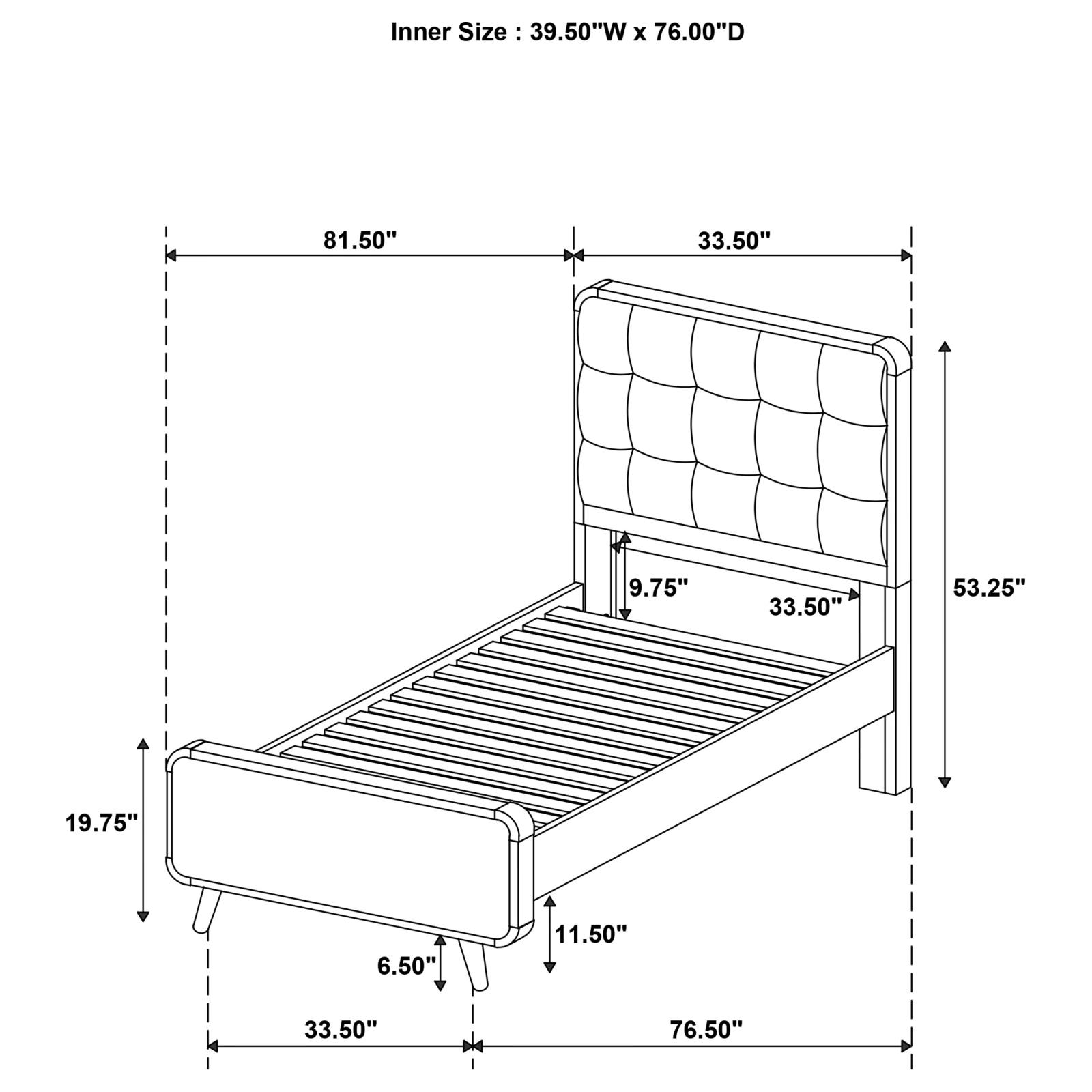 Robyn Wood Twin Platform Bed Light Ash - Image 11