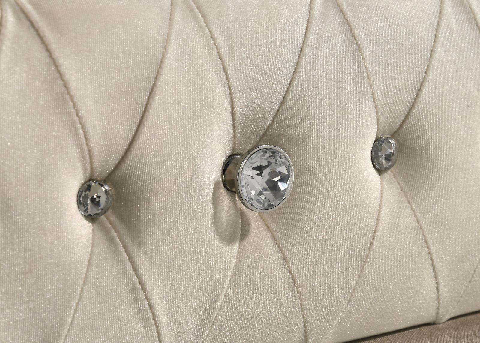 Antonella 7-drawer Upholstered Dresser with Mirror Ivory - Image 11