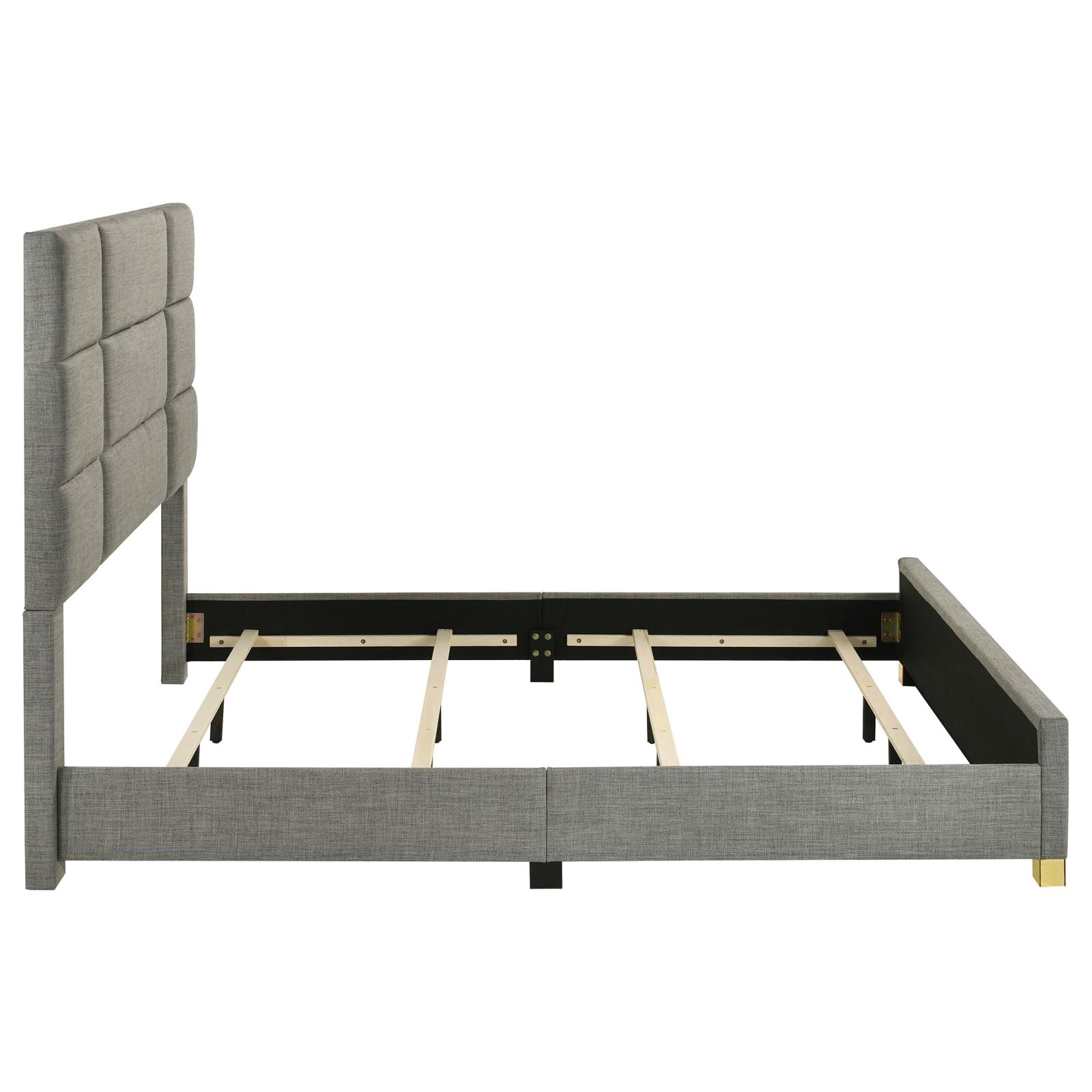 Ines 56-inch Fabric Upholstered Eastern King Panel Bed - Image 6