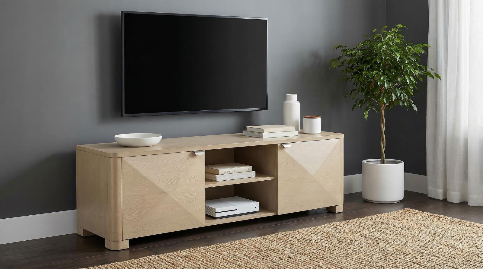 Marcelo 71-inch TV Stand Media Console Light Elm - Image 2