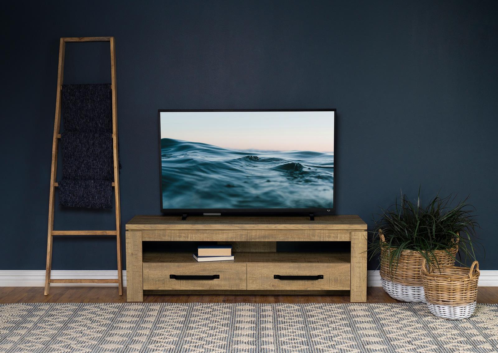 Elkton 2-drawer Engineered Wood 59-inch TV Stand Mango - Image 2