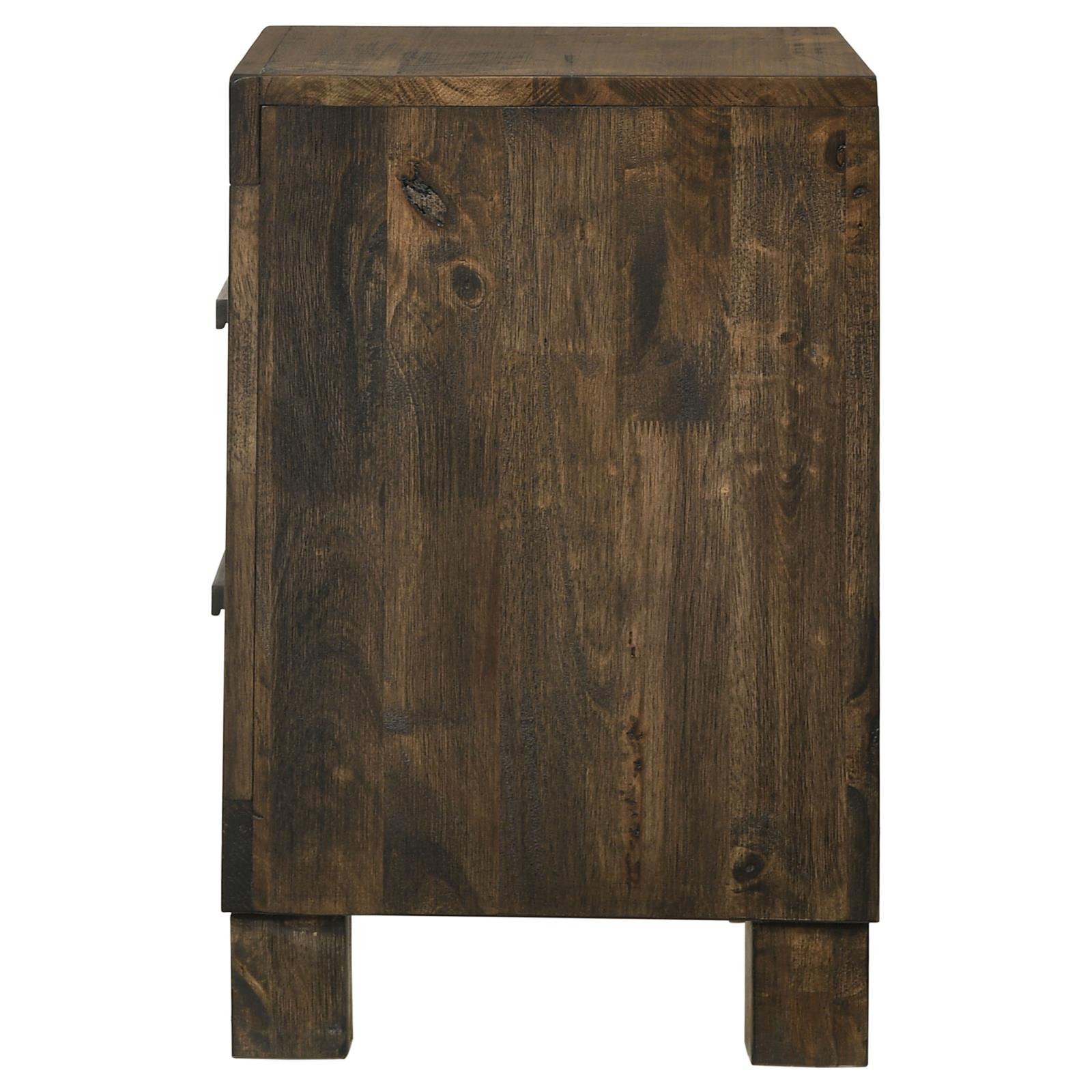 Woodmont 2-drawer Nightstand Rustic Golden Brown - Image 5