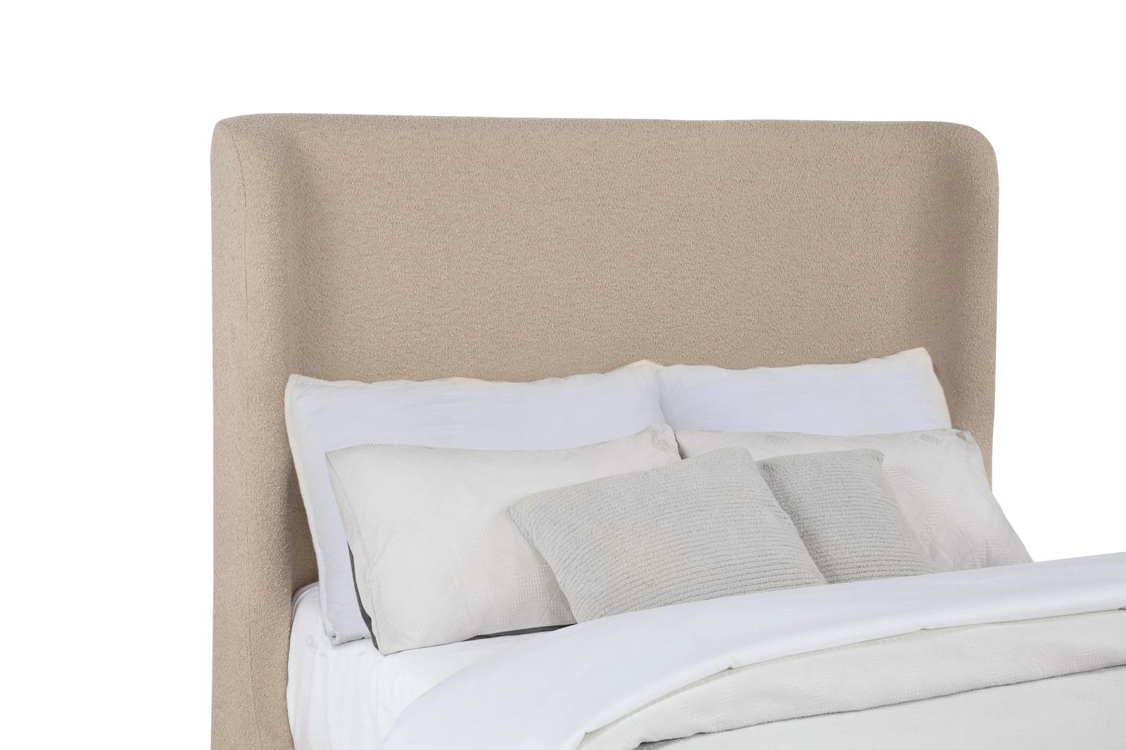 Nala Queen Fabric Upholstered Platform Bed Tan - Image 7