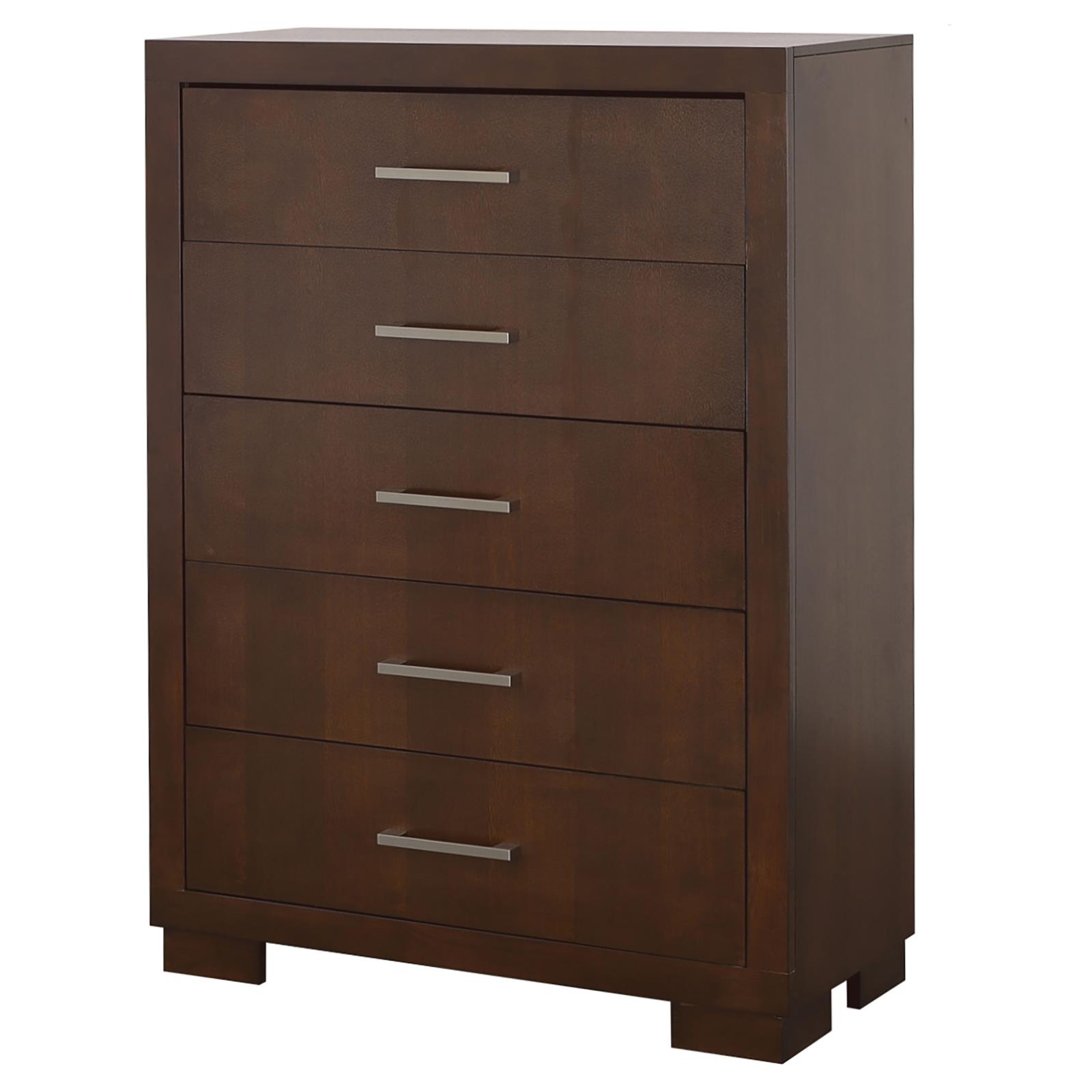 Jessica 5-drawer Bedroom Chest Cappuccino - Image 4