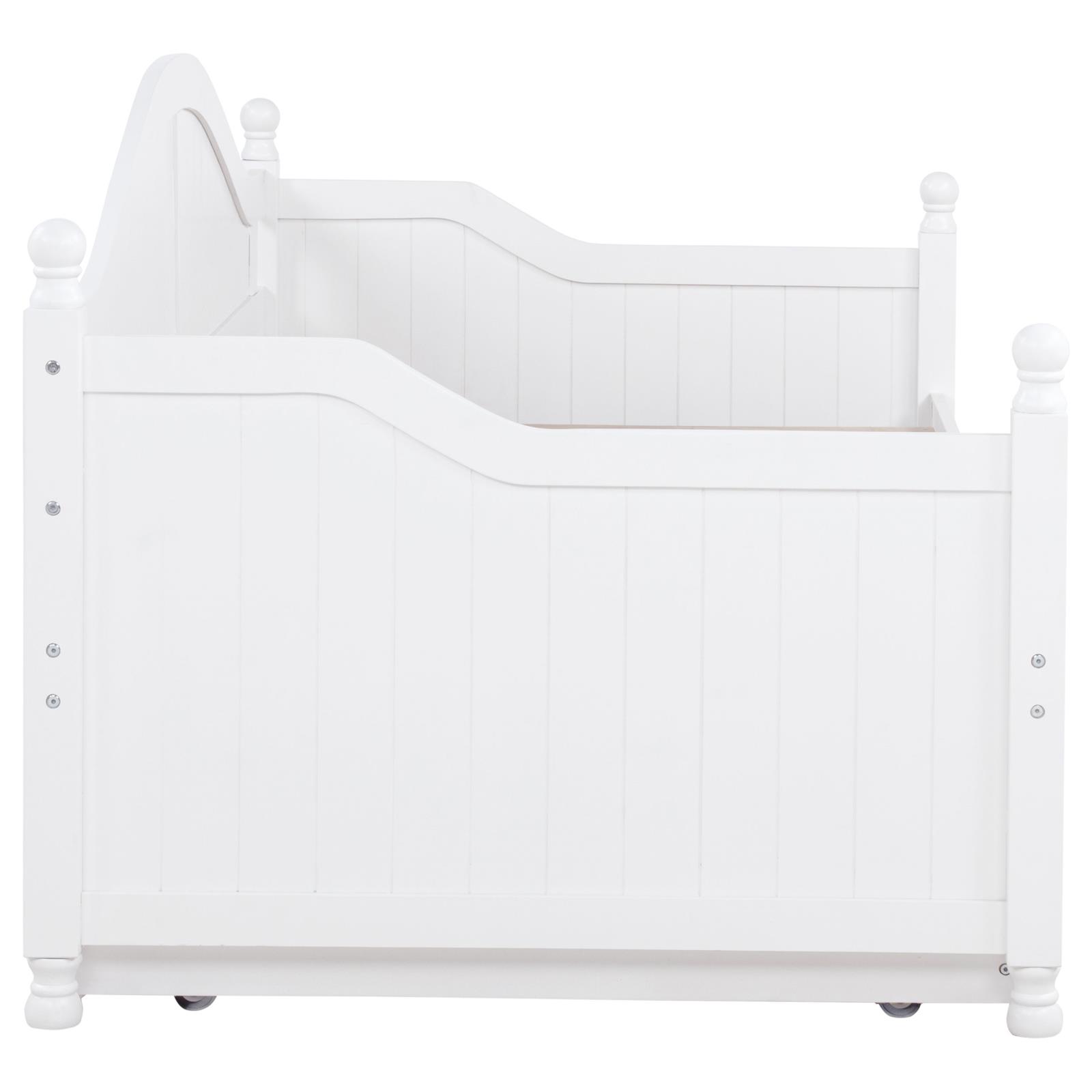 Julie Ann Wood Twin Daybed with Trundle White - Image 9