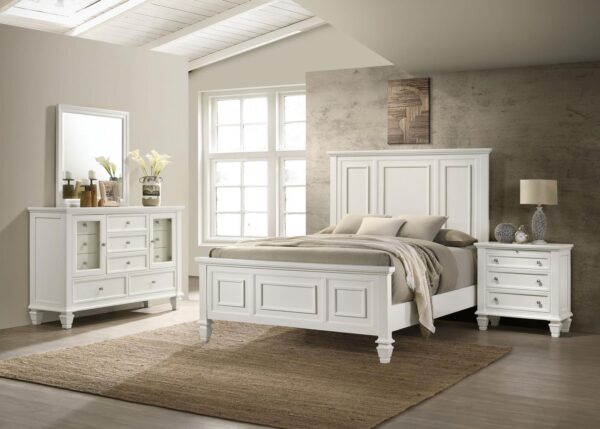 Sandy Beach Bedroom Set Cream White