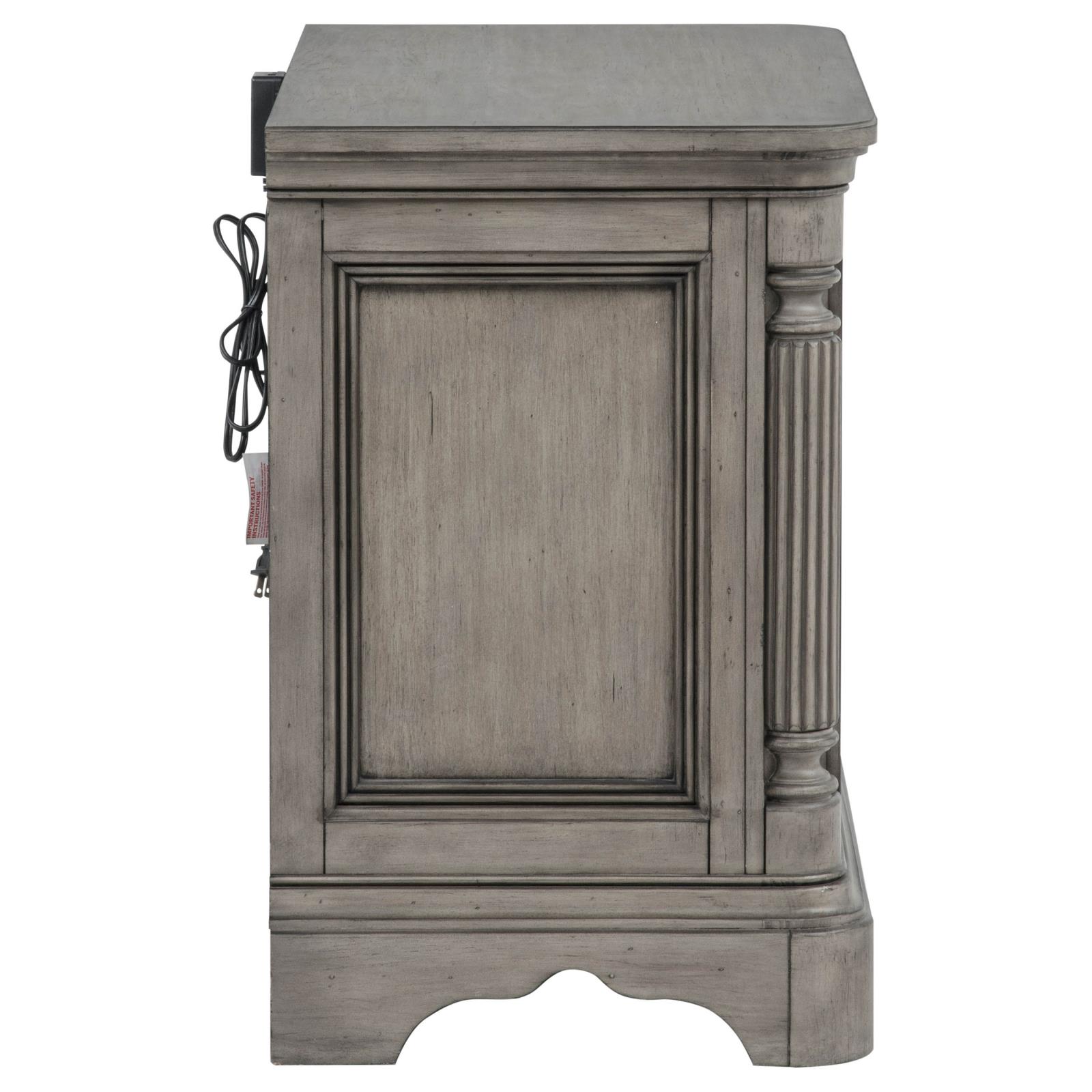Cresswell 3-drawer Nightstand Bedside Table Weathered Taupe - Image 9