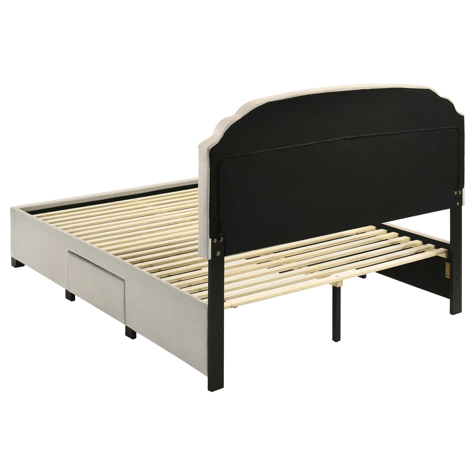Marianna 4-drawer Upholstered Queen Storage Bed Cream - Image 9