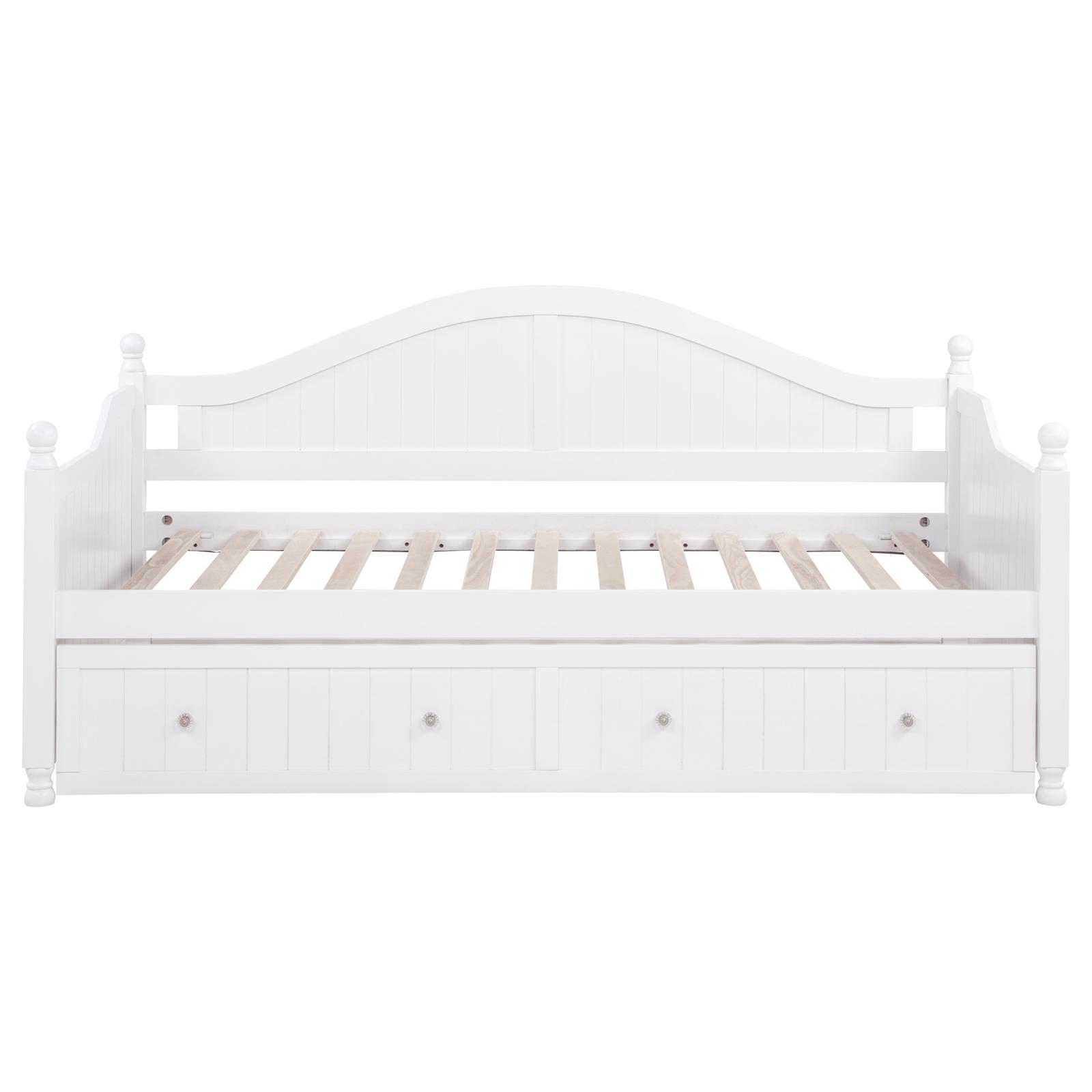 Julie Ann Wood Twin Daybed with Trundle White - Image 7