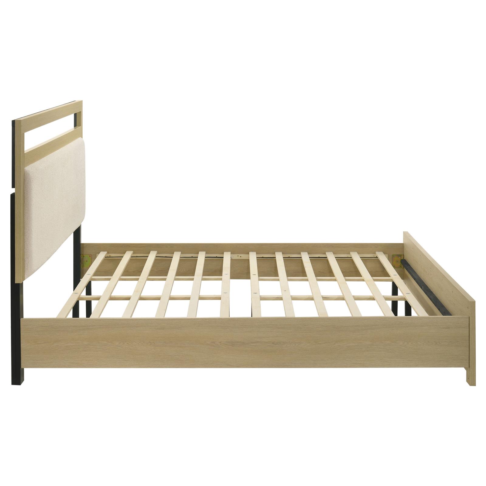 Hendricks California King Panel Headboard Platform Bed Light Oak - Image 6