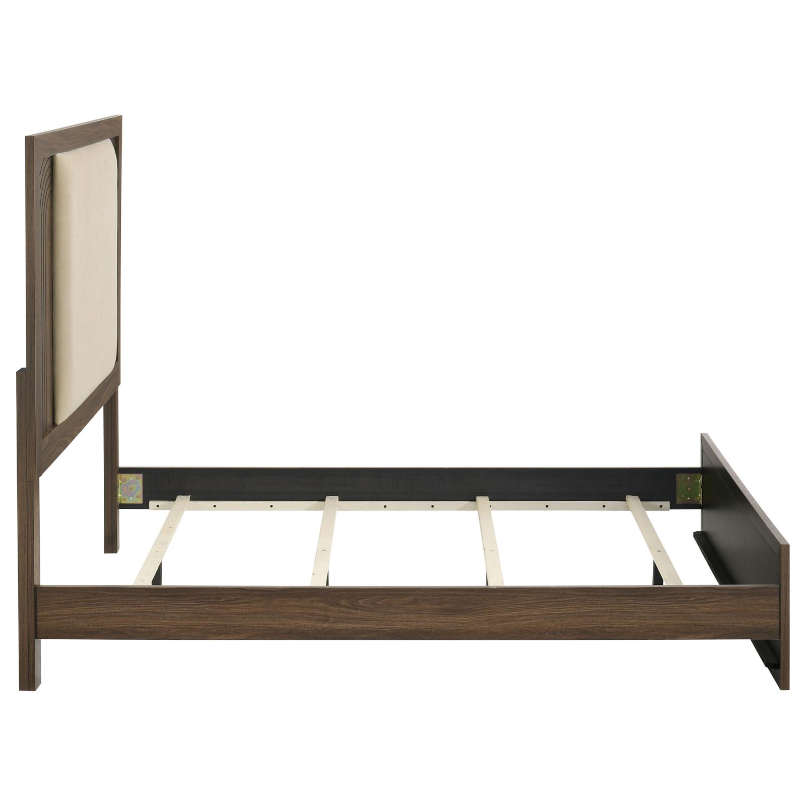 Etienne Full Velvet Upholstered Panel Bed Walnut - Image 6