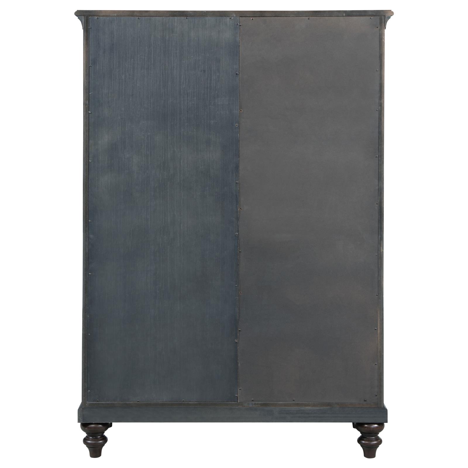 Andover 6-drawer Tempered Glass Door Chest Dark Oak - Image 6