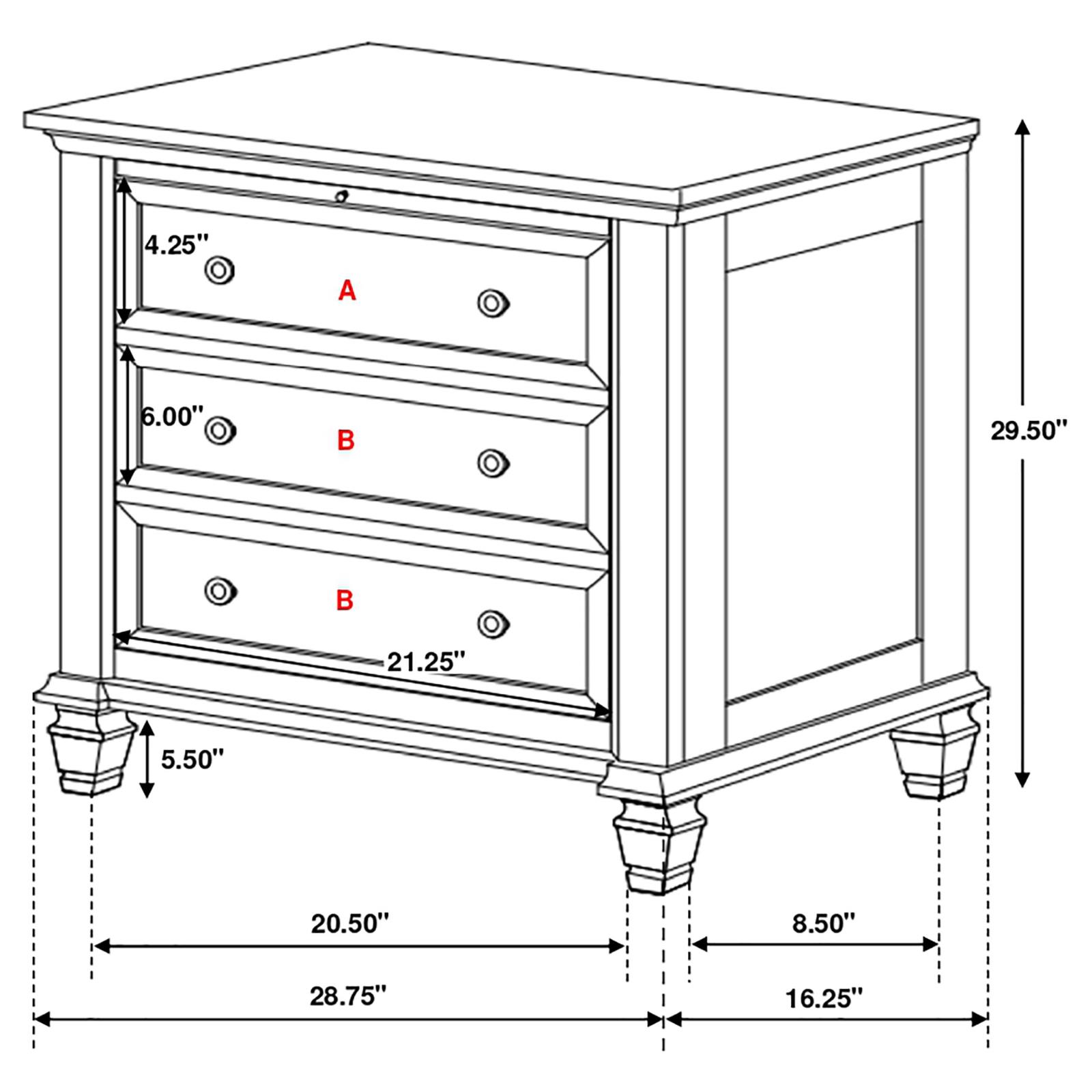 Sandy Beach Bedroom Set Cream White - Image 15