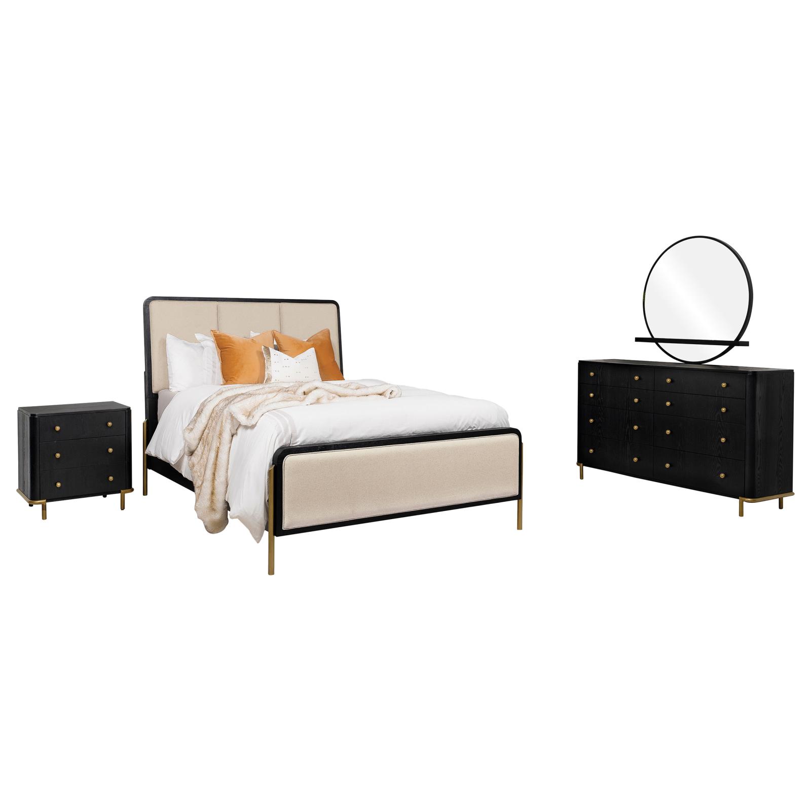 Arini Bedroom Set Cream and Black - Image 2