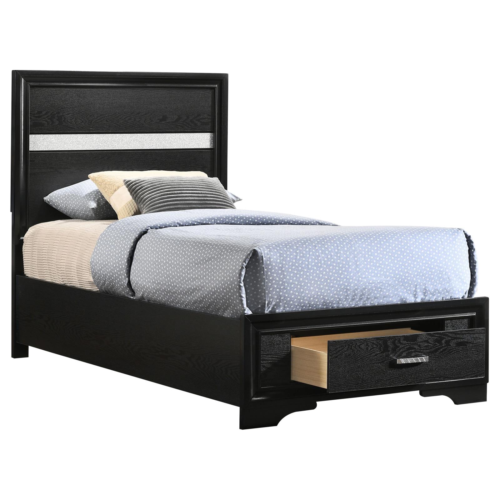Miranda 51-inch Wood Twin Storage Panel Bed - Image 15