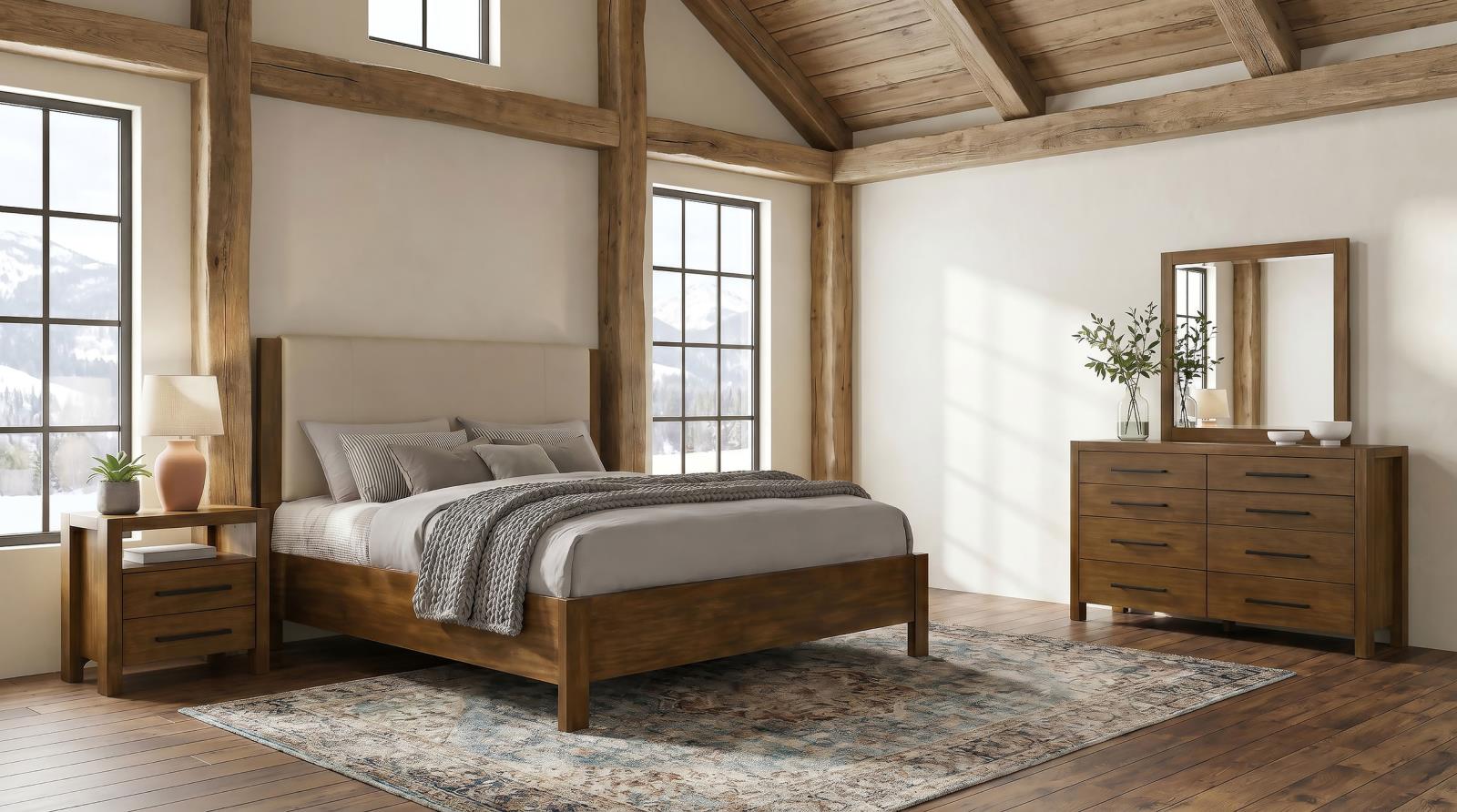 Adderley Bedroom Set Warm Brown