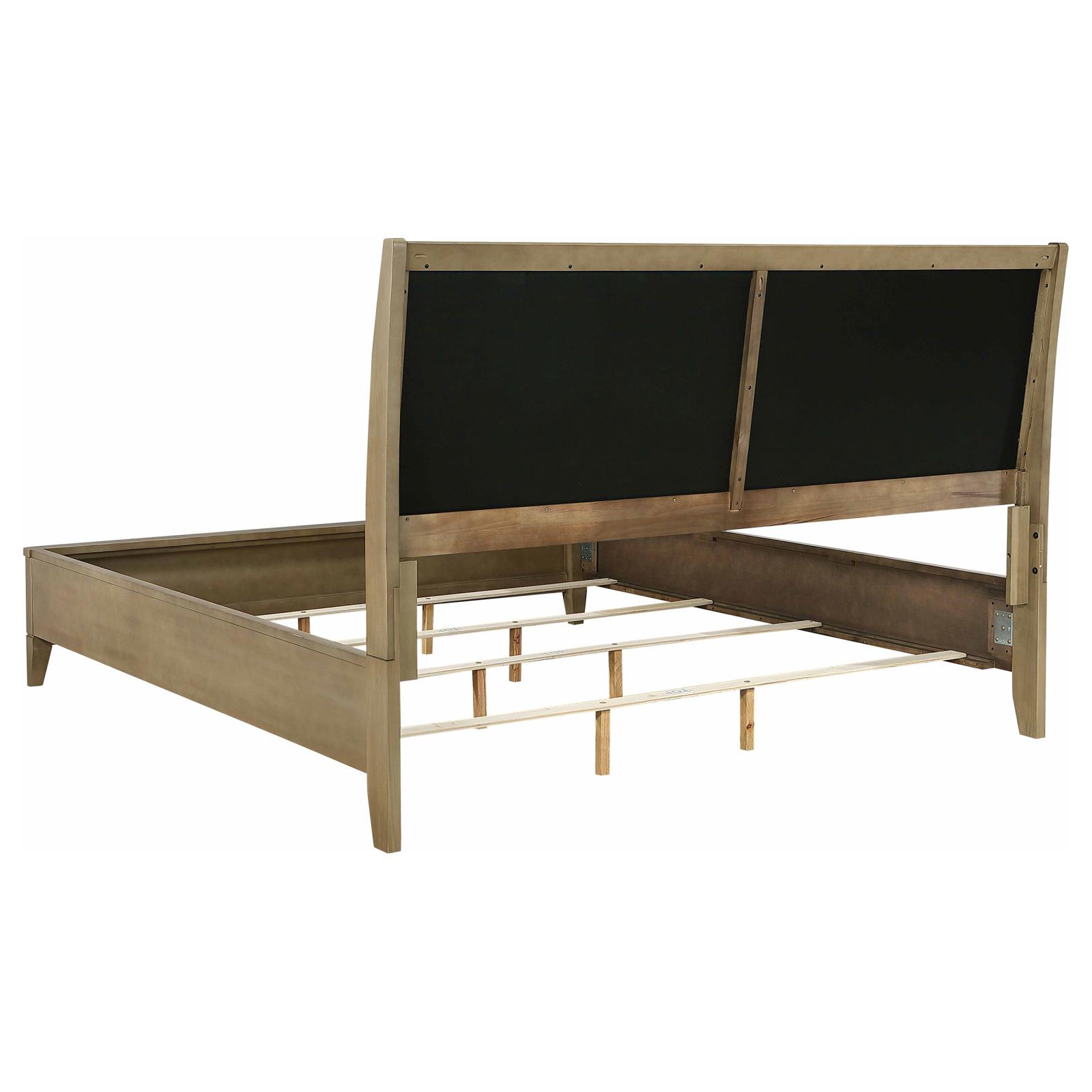 Granada Upholstered Eastern King Panel Bed Natural Pine - Image 5